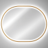 Lustro LED do Łazienki Owalne Złota Rama w Ramie 90x70 cm APOLLO 2 COMAD