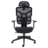 Ergonomiczny Fotel Biurowy Obrotowy z Siatki Gabinetowy MULTIBLOCK Czarny Siatka MACAR Halmar