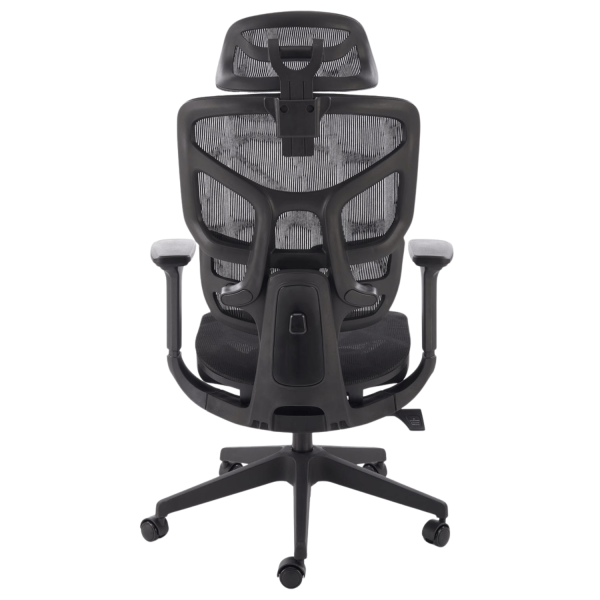 Ergonomiczny Fotel Biurowy Obrotowy z Siatki Gabinetowy MULTIBLOCK Czarny Siatka MACAR Halmar