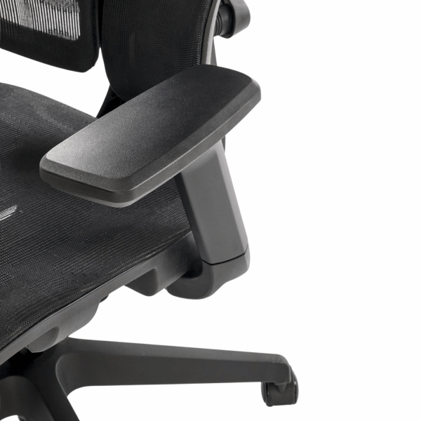 Ergonomiczny Fotel Biurowy Obrotowy z Siatki Gabinetowy MULTIBLOCK Czarny Siatka MACAR Halmar