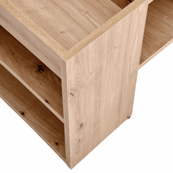 Nowoczesny Stolik Kawowy Prostokątny do Salonu z Półką Dąb Artisan Ława Loft MURCIA Halmar