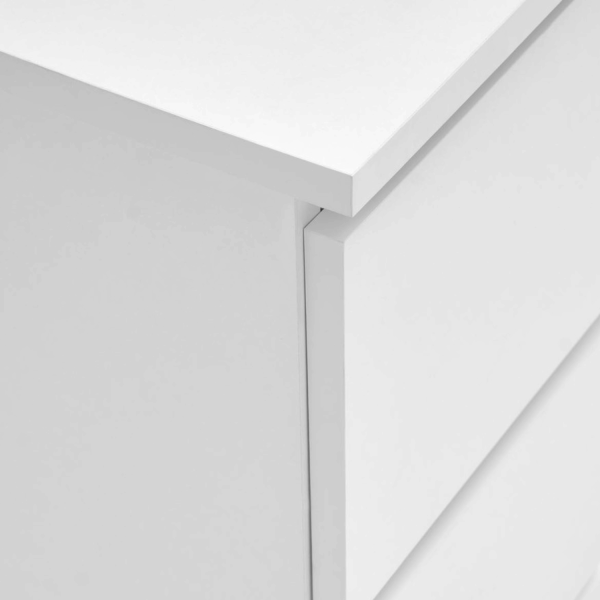 Nowoczesne Biurko Komputerowe z Wysuwanym Blatem i Szufladami Białe CINO Halmar