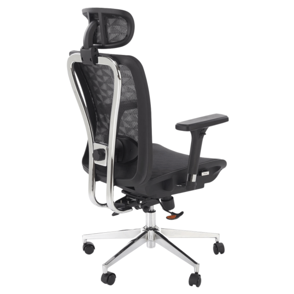 Ergonomiczny Fotel Biurowy Obrotowy Gabinetowy do Biurka MULTIBLOCK Czarny Siatka VIXEN Halmar