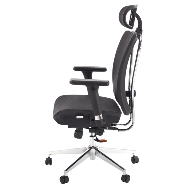 Ergonomiczny Fotel Biurowy Obrotowy Gabinetowy do Biurka MULTIBLOCK Czarny Siatka VIXEN Halmar