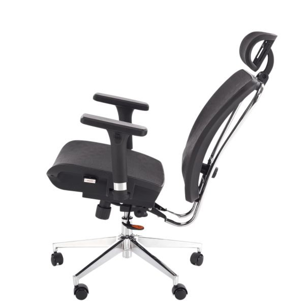 Ergonomiczny Fotel Biurowy Obrotowy Gabinetowy do Biurka MULTIBLOCK Czarny Siatka VIXEN Halmar