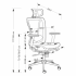 Ergonomiczny Fotel Biurowy Obrotowy Gabinetowy do Biurka MULTIBLOCK Czarny Siatka VIXEN Halmar