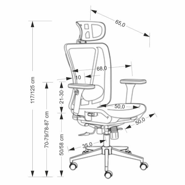 Ergonomiczny Fotel Biurowy Obrotowy Gabinetowy do Biurka MULTIBLOCK Czarny Siatka VIXEN Halmar