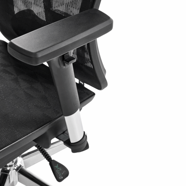 Ergonomiczny Fotel Biurowy Obrotowy Gabinetowy do Biurka MULTIBLOCK Czarny Siatka VIXEN Halmar