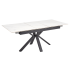 Nowoczesny Rozkładany Stół Prostokątny 140-180x85 cm do Jadalni Biały Marmur Matowy PLATAN Halmar