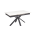 Nowoczesny Rozkładany Stół Prostokątny 140-180x85 cm do Jadalni Biały Marmur Matowy PLATAN Halmar
