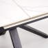 Nowoczesny Rozkładany Stół Prostokątny 140-180x85 cm do Jadalni Biały Marmur Matowy PLATAN Halmar