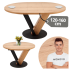 Nowoczesny Stół Okrągły Rozkładany 120-160 cm do Jadalni Dębowy Naturalny Czarny Loft FANIS Halmar