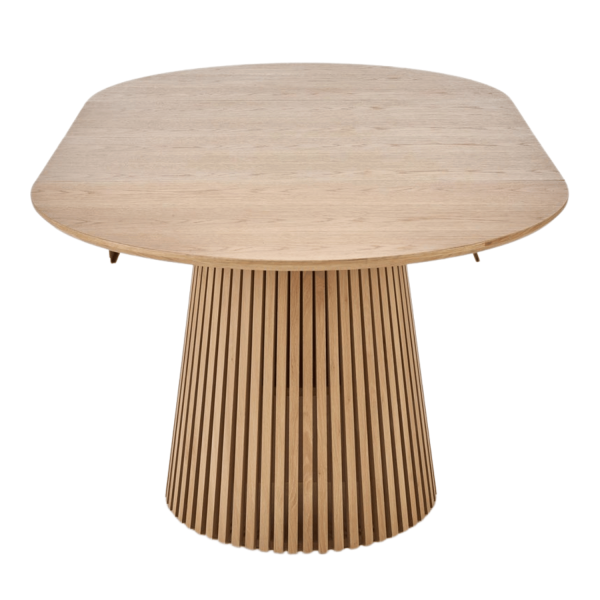 Okrągły Stół Rozkładany 120-210 cm do Jadalni Salonu Naturalny Lamele FARGO Halmar