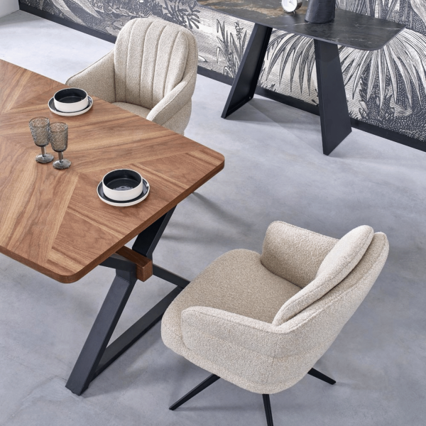 Duży Nowoczesny Stół Rozkładany 200-350 cm Loft Prostokątny Orzechowy Czarny BARON Halmar