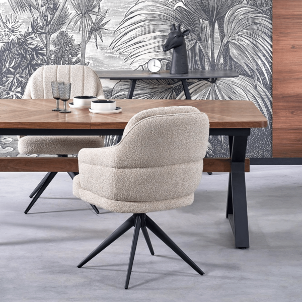 Duży Nowoczesny Stół Rozkładany 200-350 cm Loft Prostokątny Orzechowy Czarny BARON Halmar