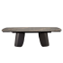 Elegancki Nowoczesny Stół Rozkładany 180-260x90 cm do Jadalni Salonu Czarny Marmurowy FORUM Halmar