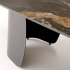 Elegancki Nowoczesny Stół Rozkładany 180-260x90 cm do Jadalni Salonu Czarny Marmurowy FORUM Halmar