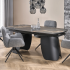 Elegancki Nowoczesny Stół Rozkładany 180-260x90 cm do Jadalni Salonu Czarny Marmurowy FORUM Halmar