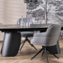 Elegancki Nowoczesny Stół Rozkładany 180-260x90 cm do Jadalni Salonu Czarny Marmurowy FORUM Halmar