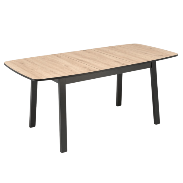Nowoczesny Stół Rozkładany do Jadalni 130-170X80 cm Dąb Artisan Czarny Loft BARRIL Halmar