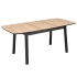 Nowoczesny Stół Rozkładany do Jadalni 130-170X80 cm Dąb Artisan Czarny Loft BARRIL Halmar