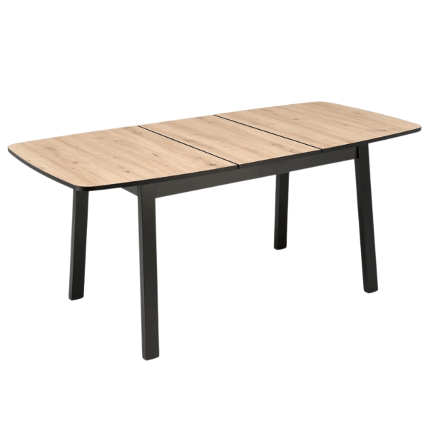 Nowoczesny Stół Rozkładany do Jadalni 130-170X80 cm Dąb Artisan Czarny Loft BARRIL Halmar