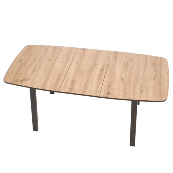 Nowoczesny Stół Rozkładany do Jadalni 130-170X80 cm Dąb Artisan Czarny Loft BARRIL Halmar