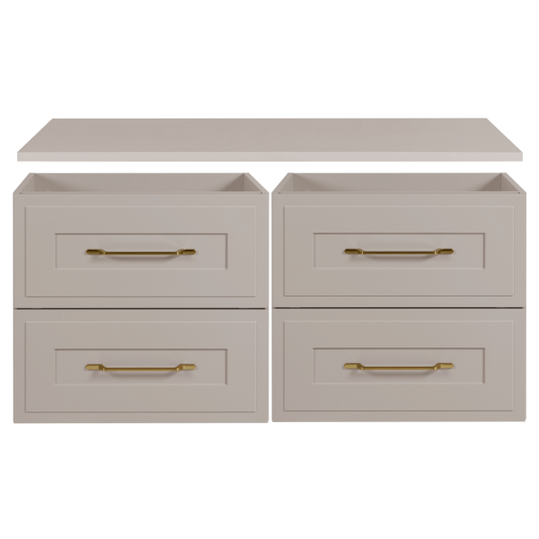 Szafka Łazienkowa 120 cm Pod Umywalkę Wisząca Mat Kaszmir Podwójna z Blatem CLASSIC