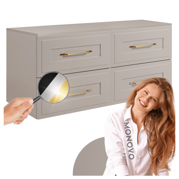 Szafka Łazienkowa 120 cm Pod Umywalkę Wisząca Mat Kaszmir Podwójna z Blatem CLASSIC