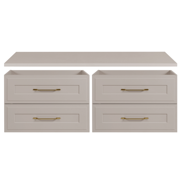 Kaszmirowa Szafka Pod Umywalkę z Blatem 160 cm Mat Podwójna Wisząca Łazienkowa CLASSIC