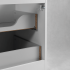Biała Wisząca Szafka do Łazienki 120 cm Mat z Czarnym Blatem Pod Umywalkę CLASSIC