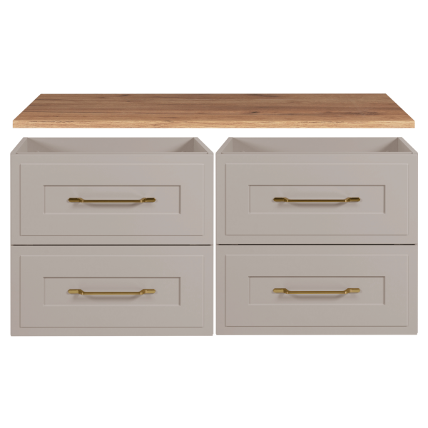 Szafka Łazienkowa 120 cm Kaszmirowa Wisząca Pod Umywalkę Mat z Blatem CLASSIC