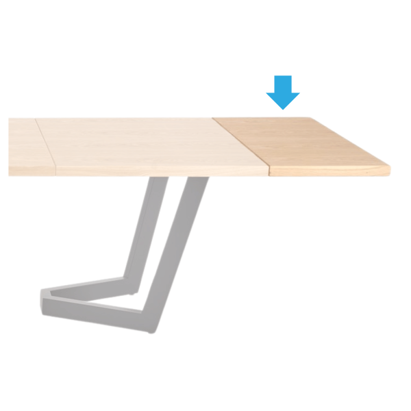 Przedłużki do Stołu MASSIVE 2 45X90 Cm Komplet 2x Przedłużka Dąb Naturalny Halmar