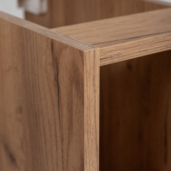 Szafka do Łazienki Kaszmirowa z Blatem Złoty Dąb Craft 100 cm Wisząca z Ramką CLASSIC