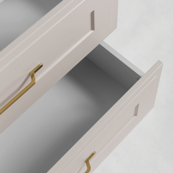 Szafka Kaszmirowa Łazienkowa z Białym Blatem 100 cm Wisząca Retro z Ramką Stylowa CLASSIC