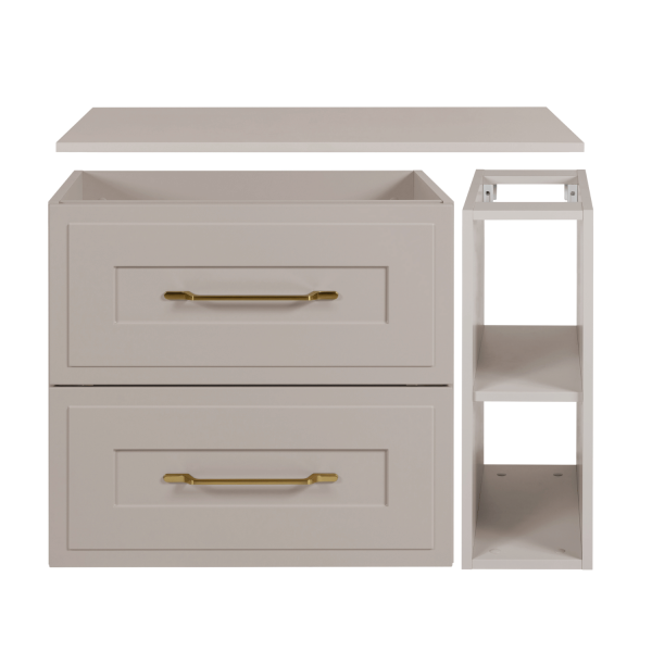 Szafka do Łazienki pod Umywalkę Kaszmirowa Wisząca Blatem 80 cm Retro CLASSIC RODAN