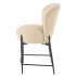 Elegancki Stylowy Hoker Tapicerowany Beżowy Krzesło Barowe Beżowe Loft H126 Halmar