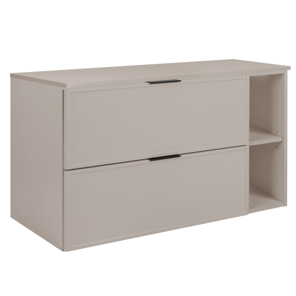 Kaszmirowa Wisząca Szafka z Regałem pod Umywalkę do Łazienki 80 cm z Blatem Retro Elegancka SLIM