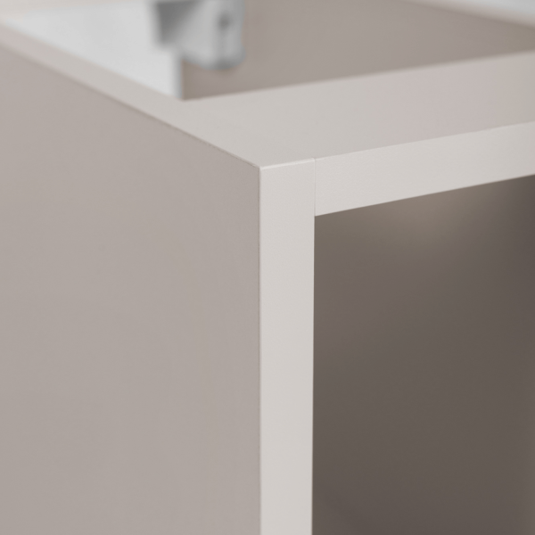 Szafka Łazienkowa Złota Dębowa pod Umywalkę z Regałem Kaszmirowym 80 cm z Blatem Retro SLIM