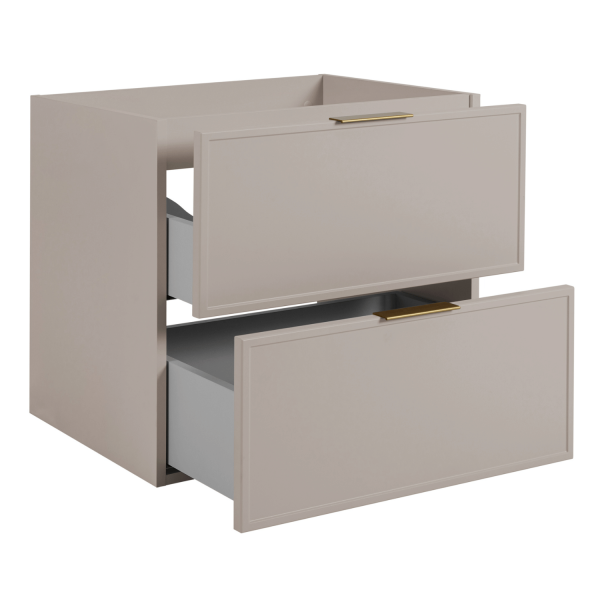 Szafka Łazienkowa 120 cm Kaszmir Wisząca z Czarnym Blatem Nowoczesna Podwójna Retro SLIM