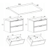 Szafka 160 cm Podwójna pod Umywalkę Kaszmirowa z Blatem Czarny Nowoczesna Retro SLIM