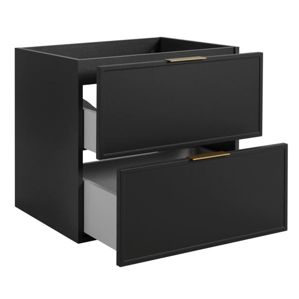 Szafka Wisząca Ciemny Szary Łazienkowa z Regałem 140 cm Pod Umywalkę z Blatem Dębowym Nowoczesna SLIM