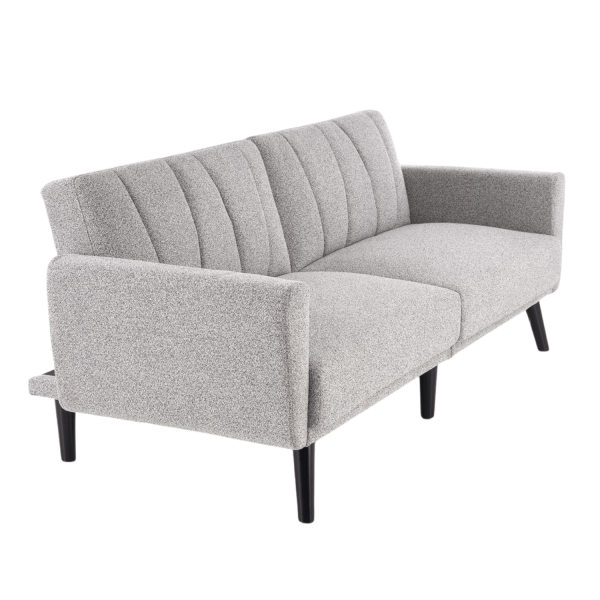 Sofa Rozkładana do Spania Kanapa do Salonu Nowoczesna Popielata Szara LARIX Halmar