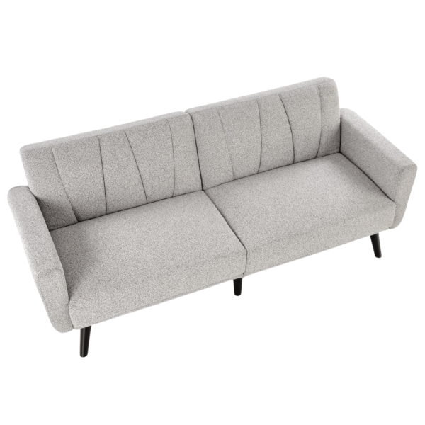 Sofa Rozkładana do Spania Kanapa do Salonu Nowoczesna Popielata Szara LARIX Halmar