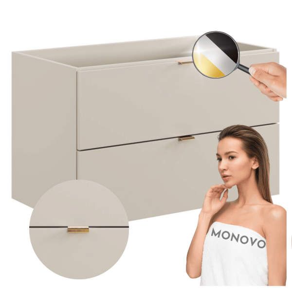 Szafka Pod Umywalkę 80 cm Wisząca do Łazienki Kaszmirowa Matowa Retro DALIA CASHMERE COMAD