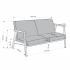 Nowoczesna Sofa Dwuosobowa Tapicerowana Popielata Szara Drewniane Nogi Retro Kanapa MILANO 2S Halmar