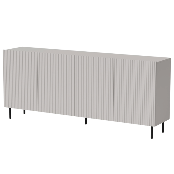 Nowoczesna Komoda Ryflowana 180cm do Salonu Kaszmirowa Loft PAXOS Km-2 Halmar