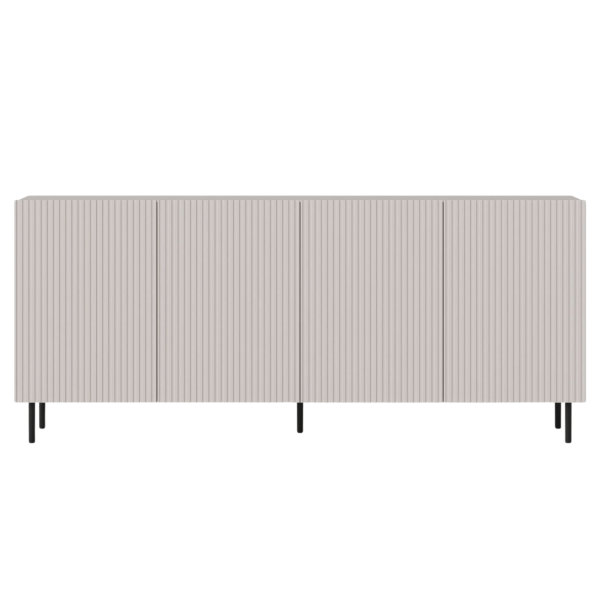 Nowoczesna Komoda Ryflowana 180cm do Salonu Kaszmirowa Loft PAXOS Km-2 Halmar