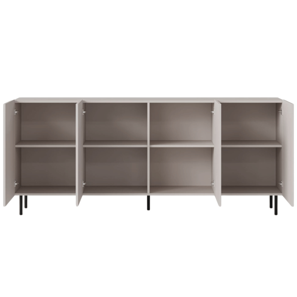 Nowoczesna Komoda Ryflowana 180cm do Salonu Kaszmirowa Loft PAXOS Km-2 Halmar