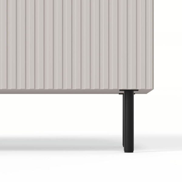 Nowoczesna Komoda Ryflowana 180cm do Salonu Kaszmirowa Loft PAXOS Km-2 Halmar